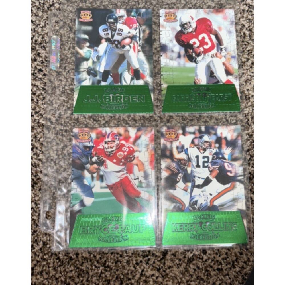 1996 Pacific Gridiron Gems Bryce Paup Kerry Collins Garrison Hearst Lot Copy